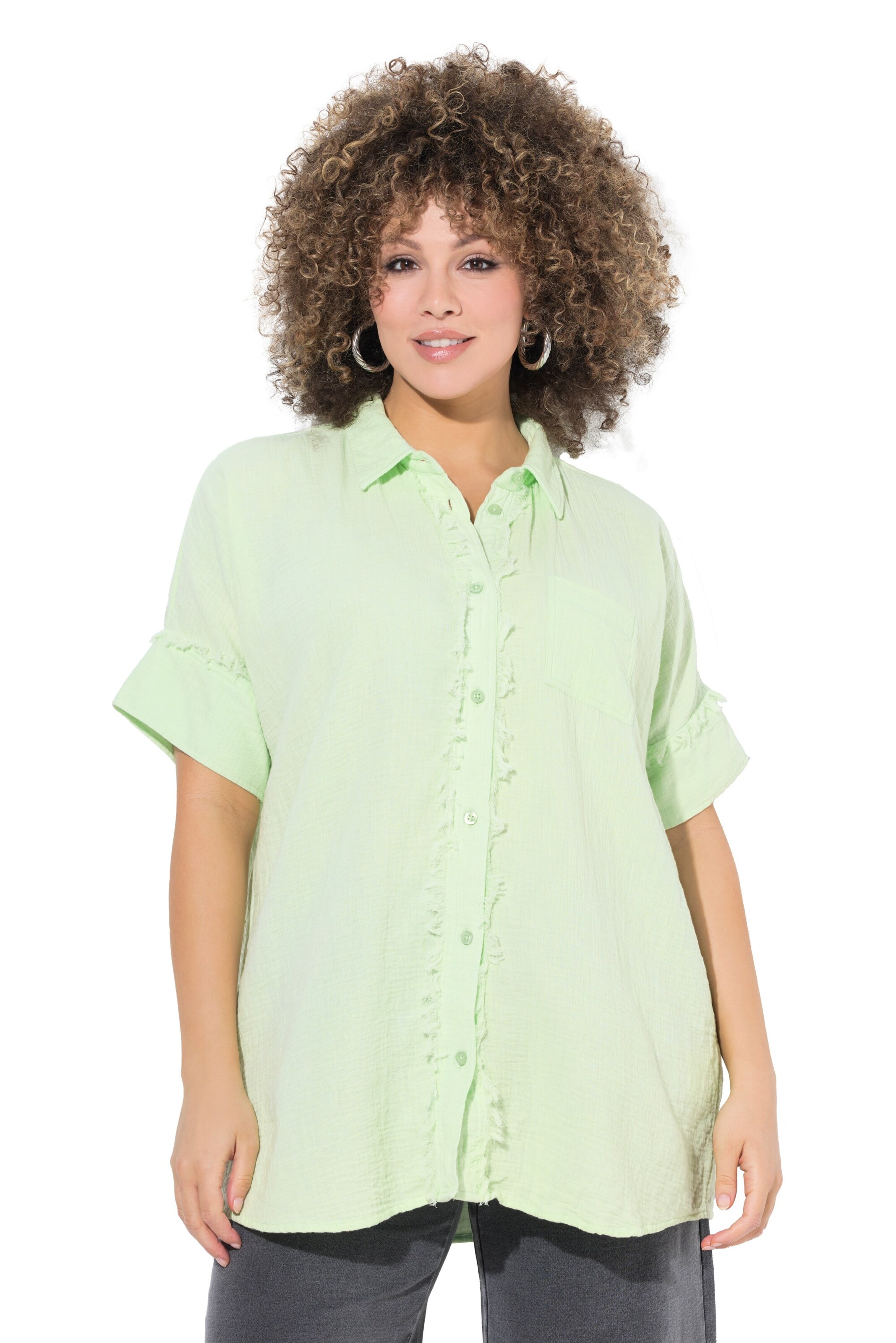 Ulla Popken Bluse in Grün: Vorderseite