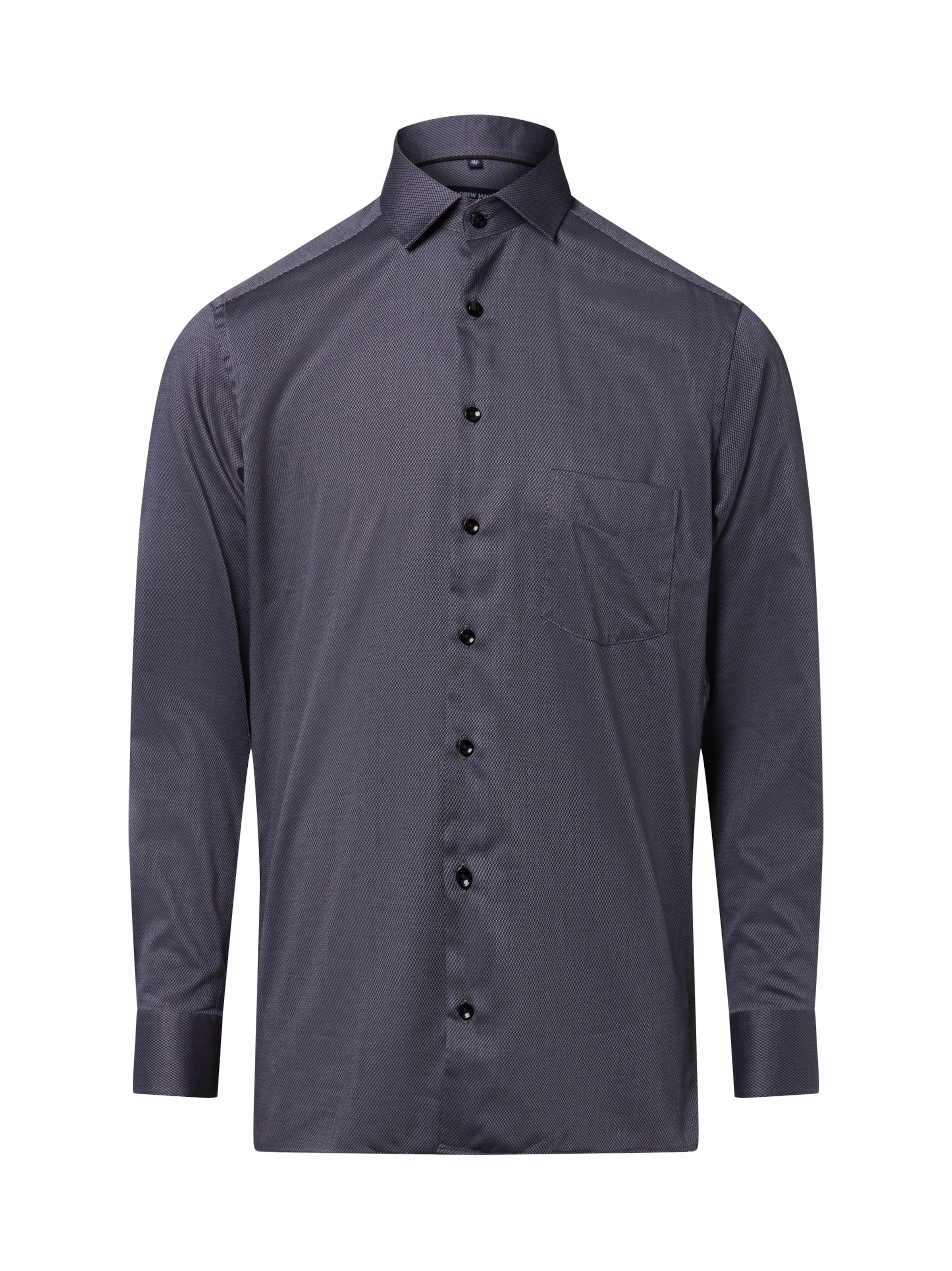 Andrew James Regular Fit Hemd in Grau: Vorderseite