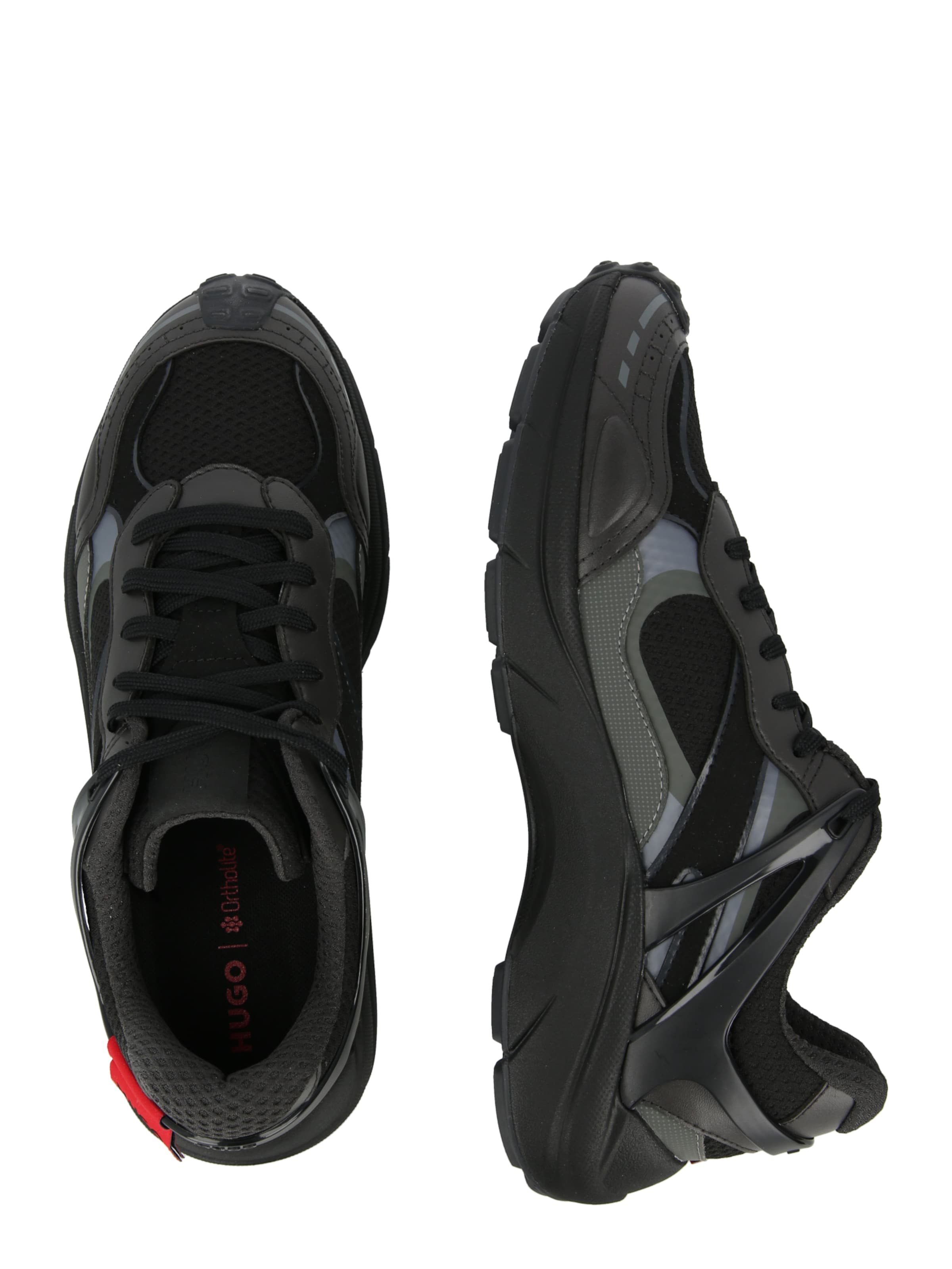 HUGO Σνίκερ χαμηλό 'GO2_Mepumf' σε μαύρο