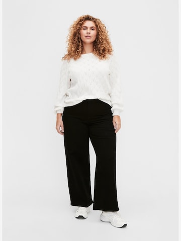 Zizzi Wide Leg Jeans in Schwarz