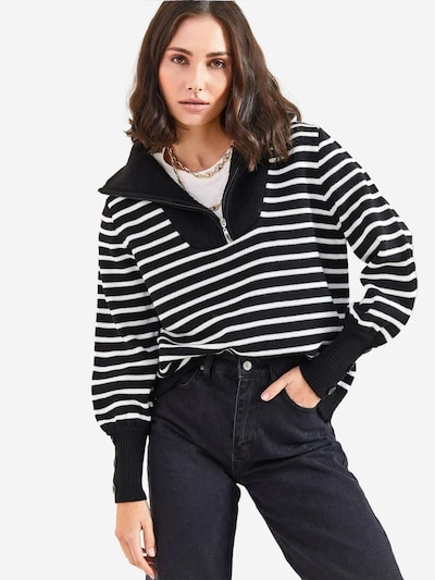 Bianco Lucci Pull-over 'Pullover' en S-M en noir, Vue avec produit