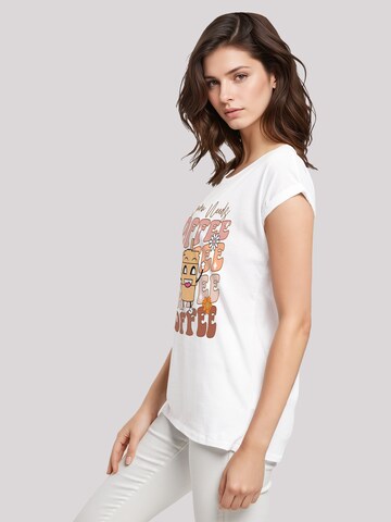 F4NT4STIC Shirt 'Mothers Day Coffee Lover Mom Caffeine Addiction Coffee Cup' in Wit