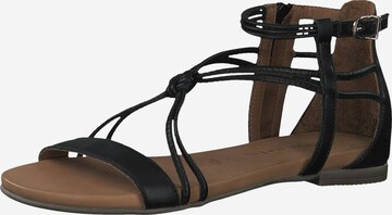 TAMARIS Sandalen met riem in Zwart: voorkant