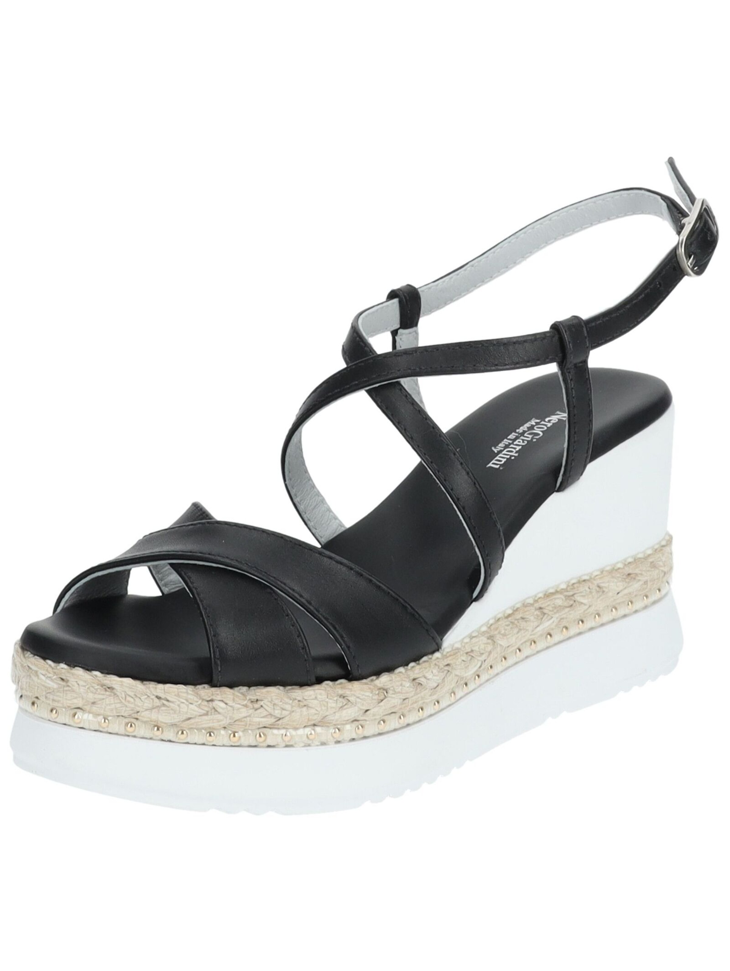 Nero Giardini Strap sandal in Black: front