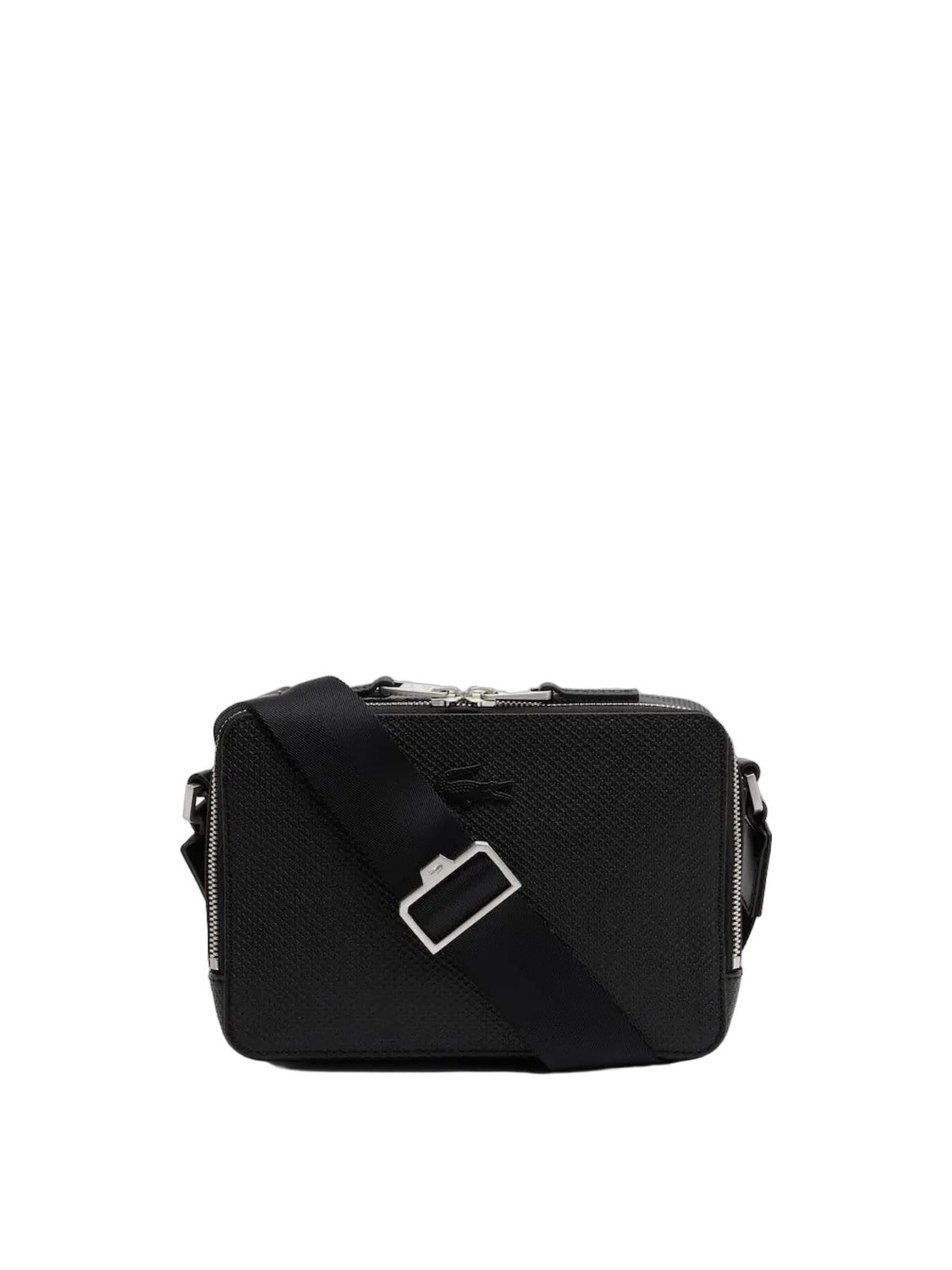 LACOSTE - Bolso de hombro 'Chantaco' en negro: frente