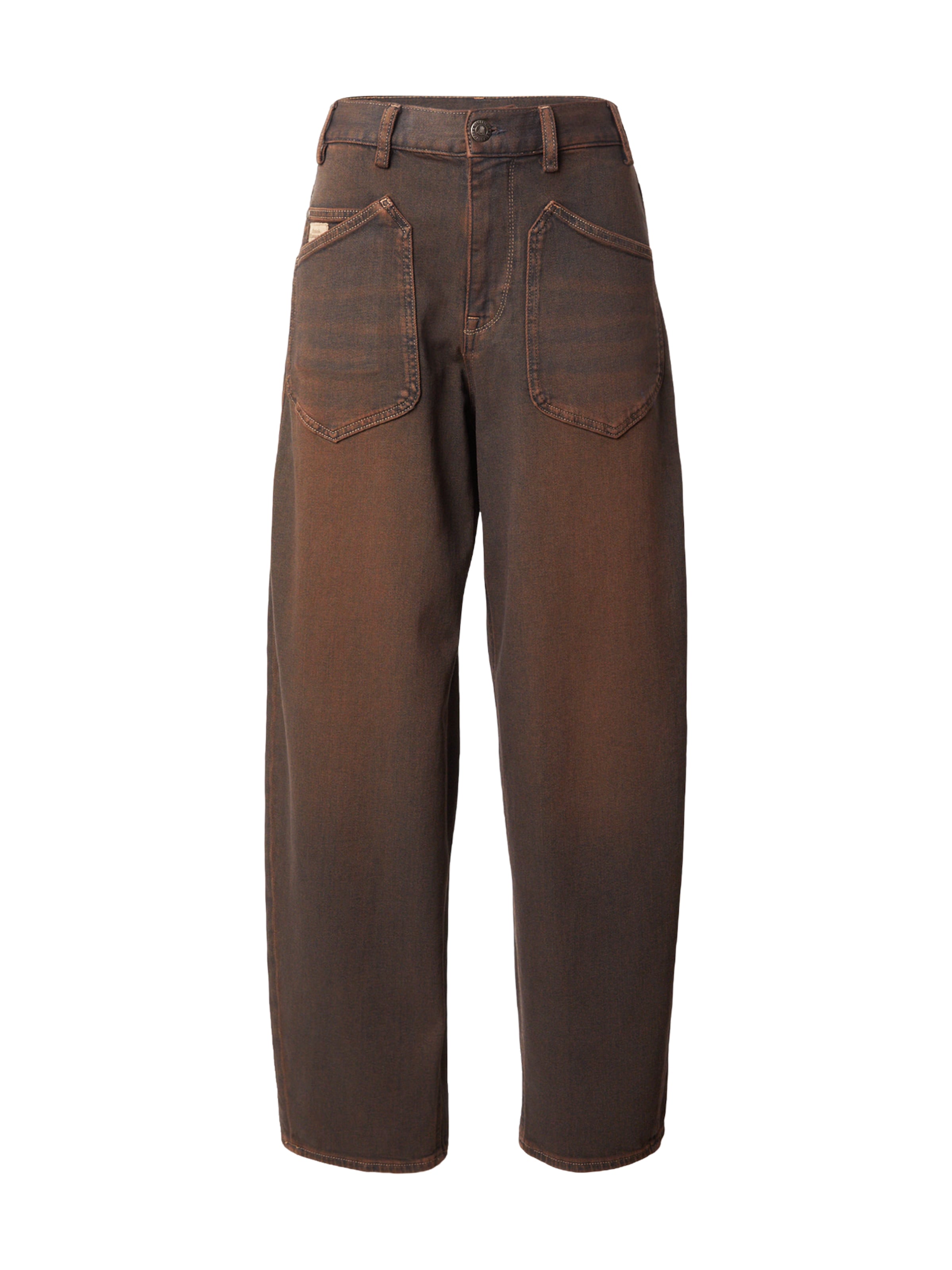 Wide Leg Jean 'Meryll' Herrlicher en marron : devant
