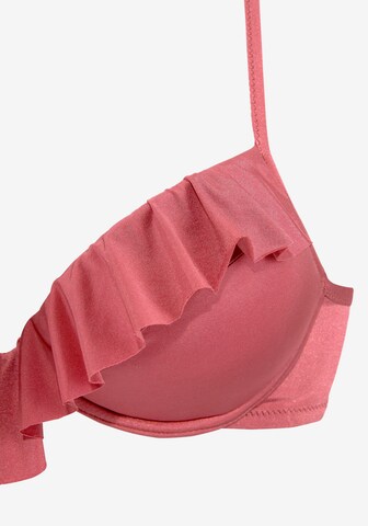 s.Oliver Push-up Bikini w kolorze różowy