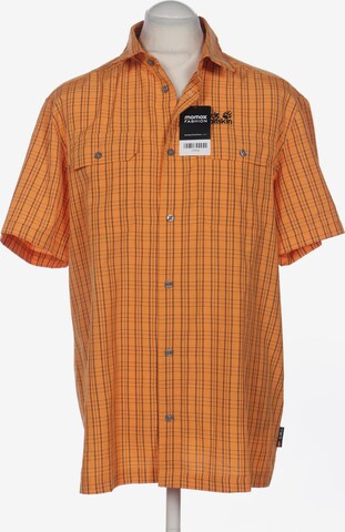 JACK WOLFSKIN Button Up Shirt in 4XL in Orange: front