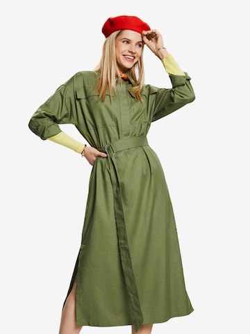 ESPRIT Blousejurk in Groen: voorkant