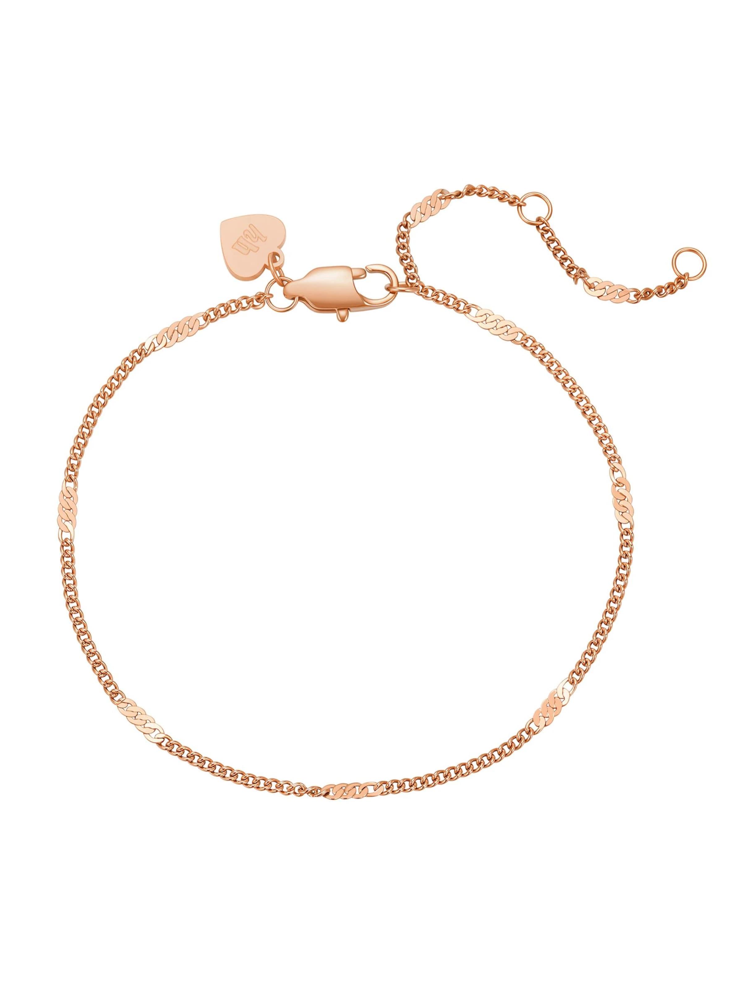 Hey Happiness Bracelet 'Dainty Flattened Chain' in Gold