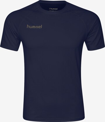 T-Shirt fonctionnel Hummel en bleu : devant