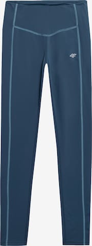 Skinny Pantaloni sport de la 4F pe albastru: față