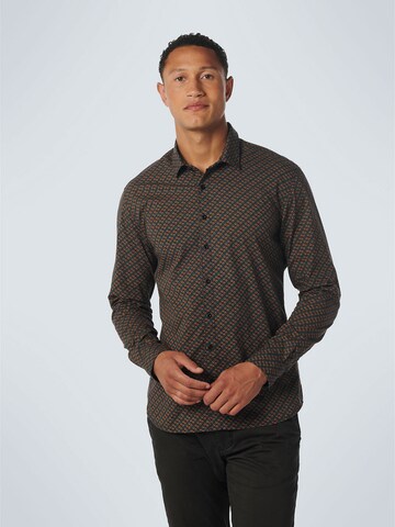 No Excess Regular fit Button Up Shirt in Brown: front