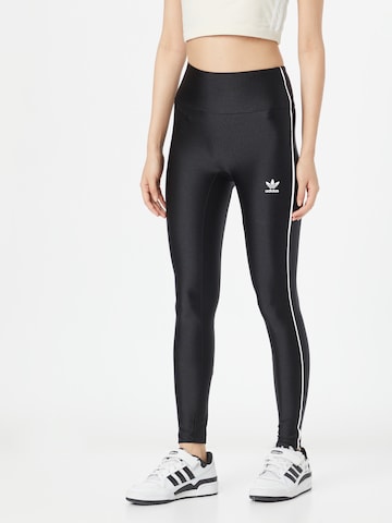 Skinny Leggings 'Always Original Zip' ADIDAS ORIGINALS en noir : devant