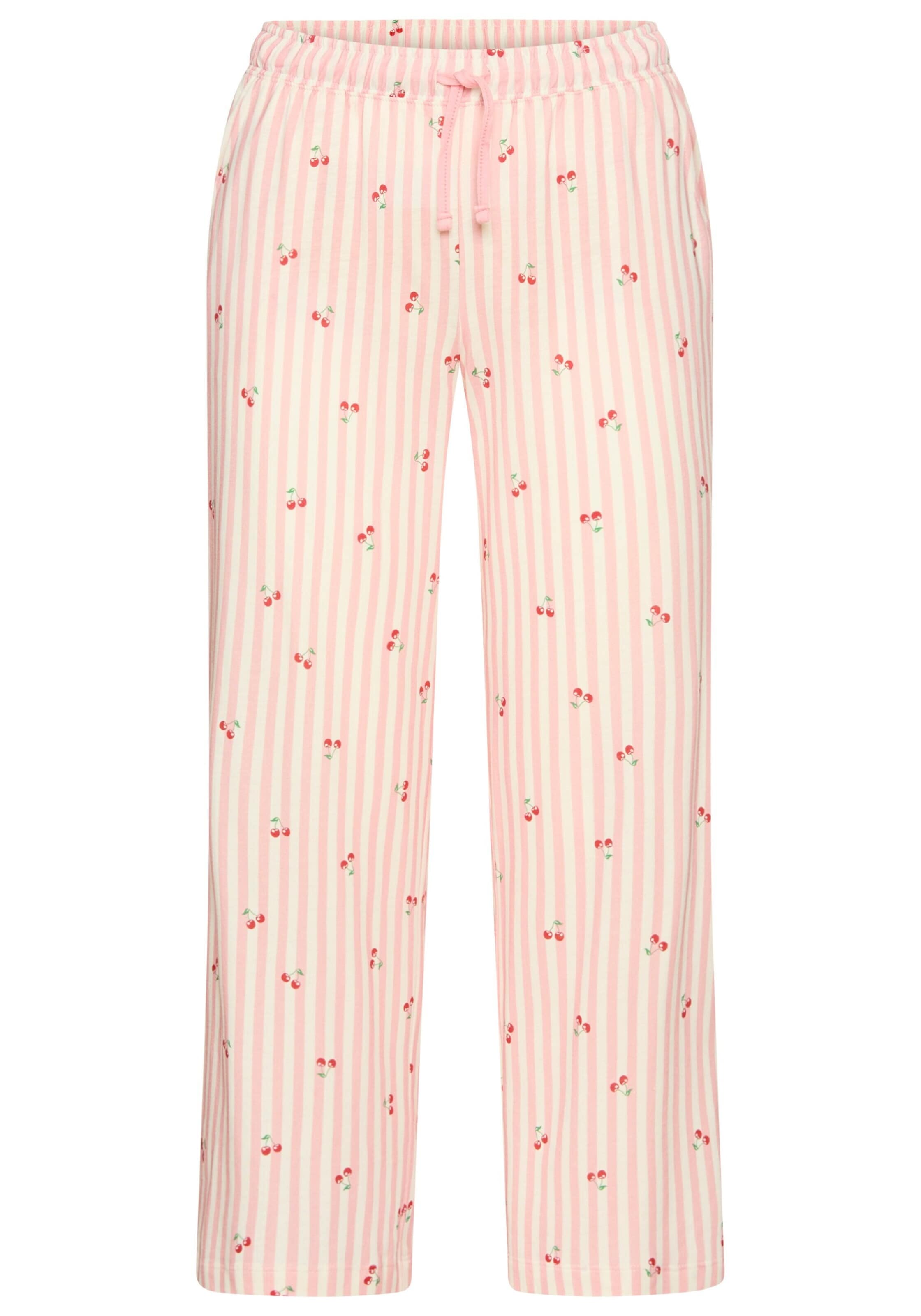 VIVANCE Loosefit Pyjamahose in Pink: Vorderseite