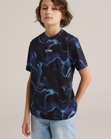 WE Fashion Majica | modra barva: sprednja stran