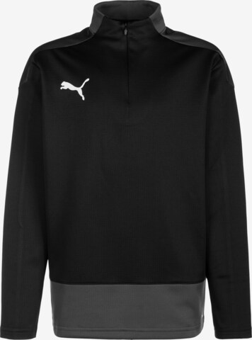 PUMA Sportief sweatshirt 'Team Goal 23' in Zwart: voorkant