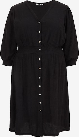 Robe-chemise WE Fashion en noir : devant