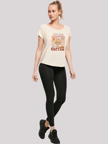 F4NT4STIC Shirt 'Mothers Day Coffee Lover Mom Caffeine Addiction Coffee Cup' in Beige