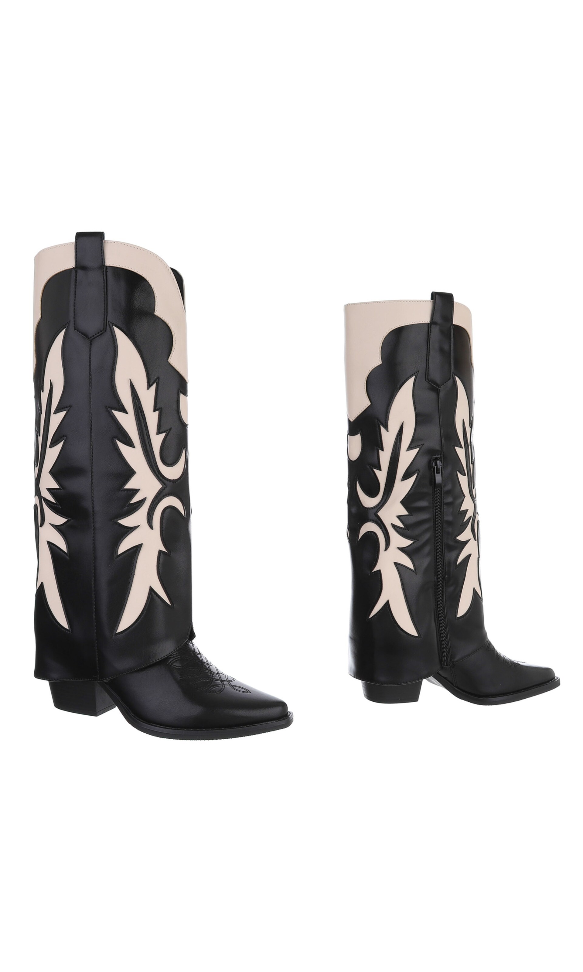 Ital-Design Cowboy Boots in Black