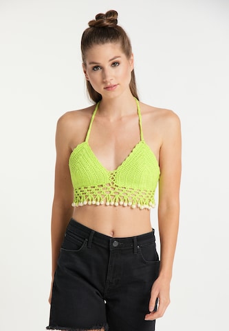 MYMO Knitted top in Green: front