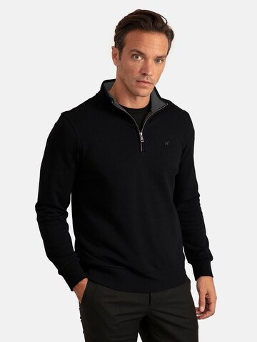WilliotSweater majica 'Diagonales ' - crna boja