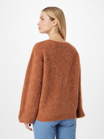 PULZ Jeans Sweater 'IRIS' in Brown