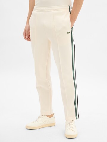 LACOSTE Regular Broek in Wit: voorkant