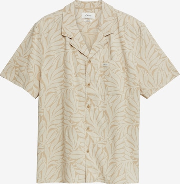 s.Oliver Regular Fit Hemd in Beige: Vorderseite