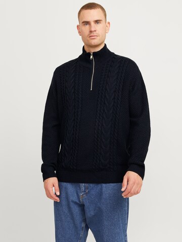 Pull-over Jack & Jones Plus en bleu : devant