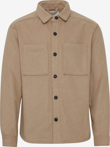 !Solid Button Up Shirt 'Tam' in Beige: front