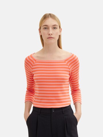 T-shirt TOM TAILOR en rose : devant