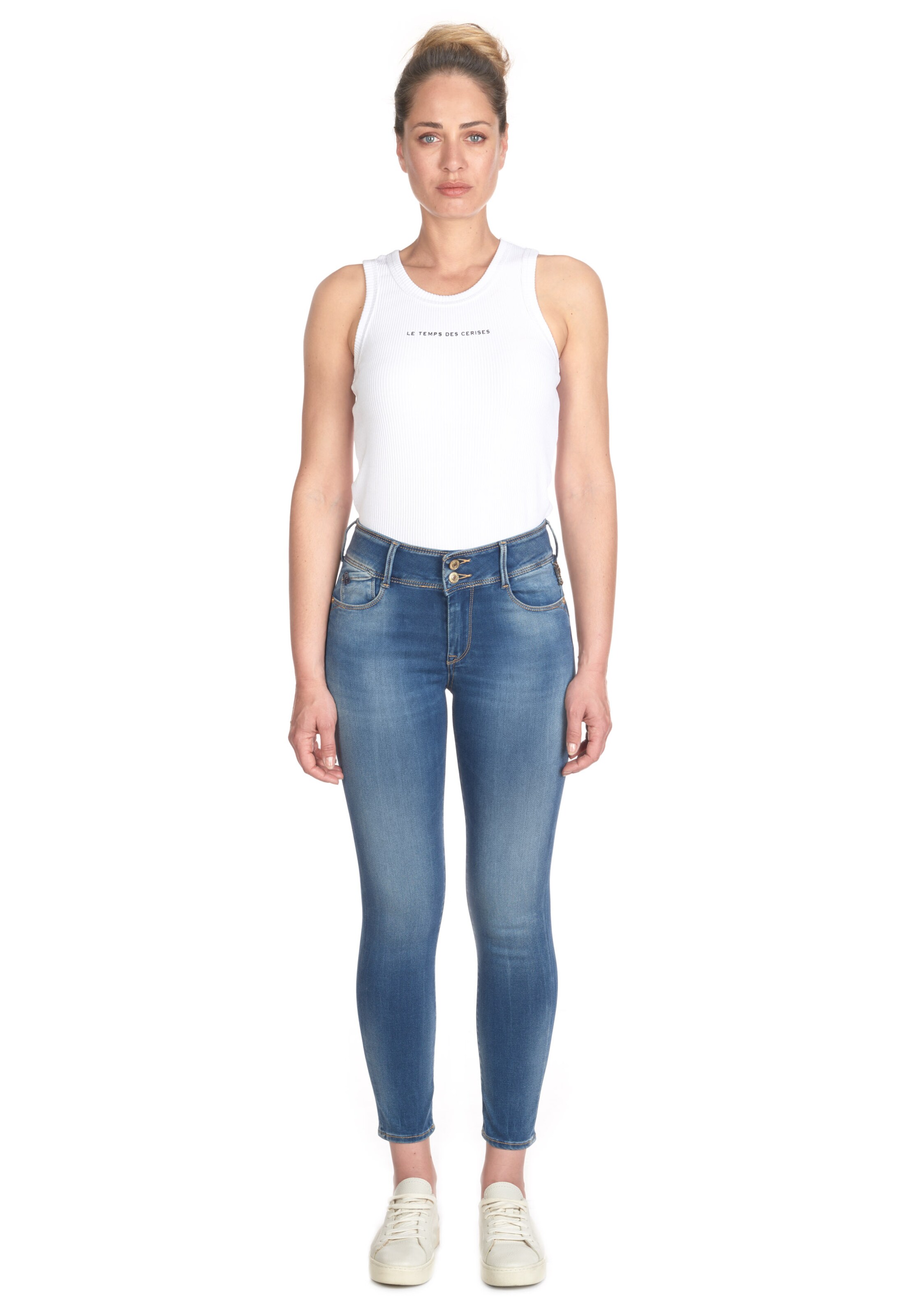 Coupe slim Jean 'Ultrpulc' Le Temps Des Cerises en bleu