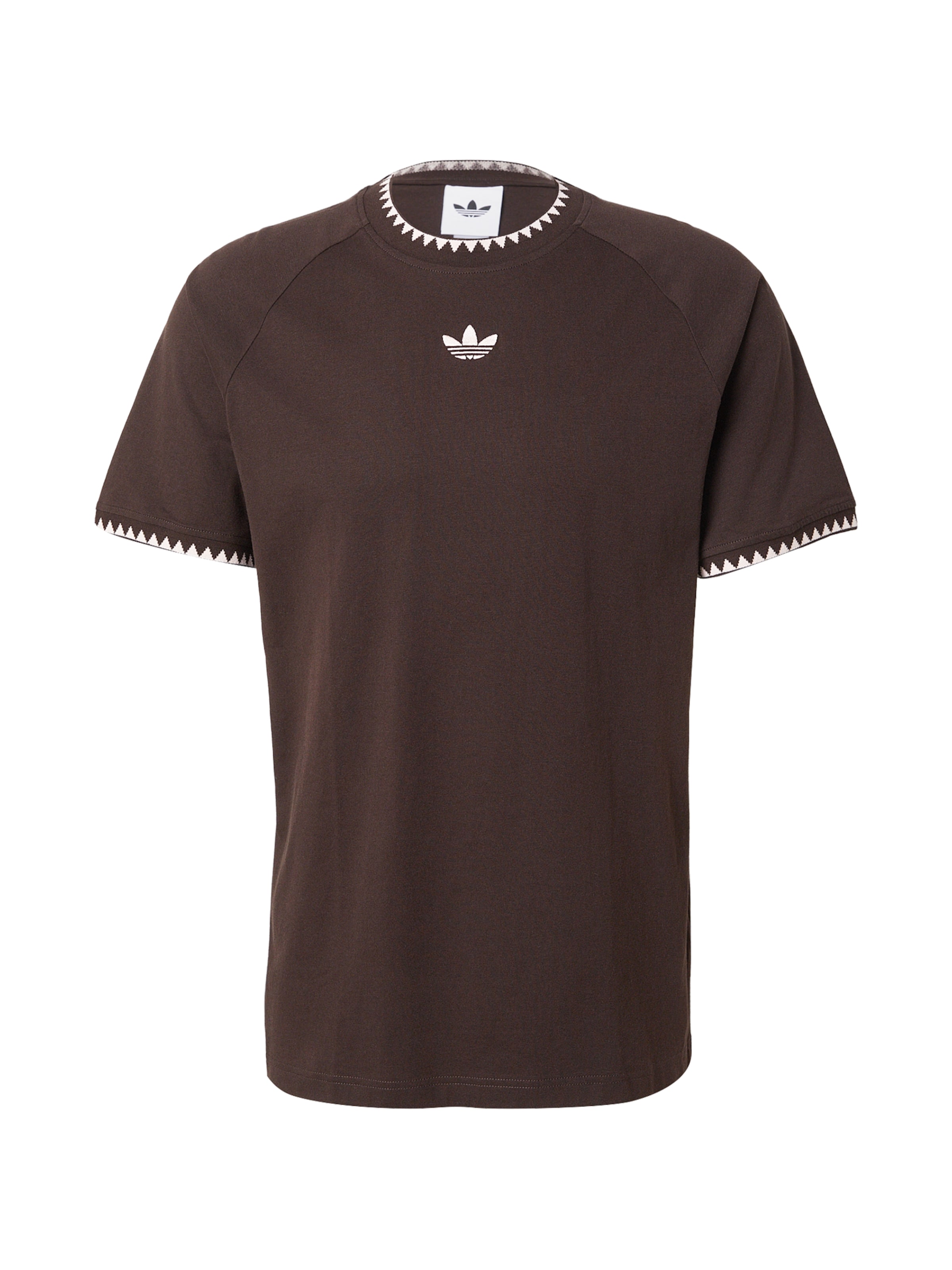 ADIDAS ORIGINALS T-shirt i mörkbrun / vit, Produktvy