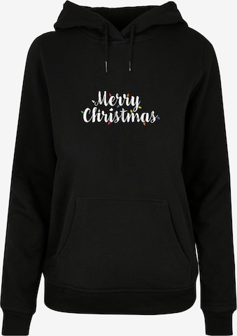Merchcode Sweatshirt 'Merry Christmas Lights ' in Schwarz: predná strana