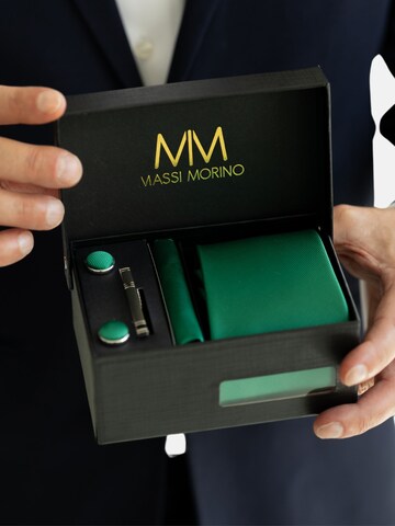 Massi Morino 5-in-1 Krawatten-Set, Krawattenbreite 8 cm in Grün