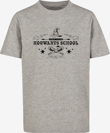F4NT4STIC Shirt 'Harry Potter Hogwarts First Year' in Grey: front