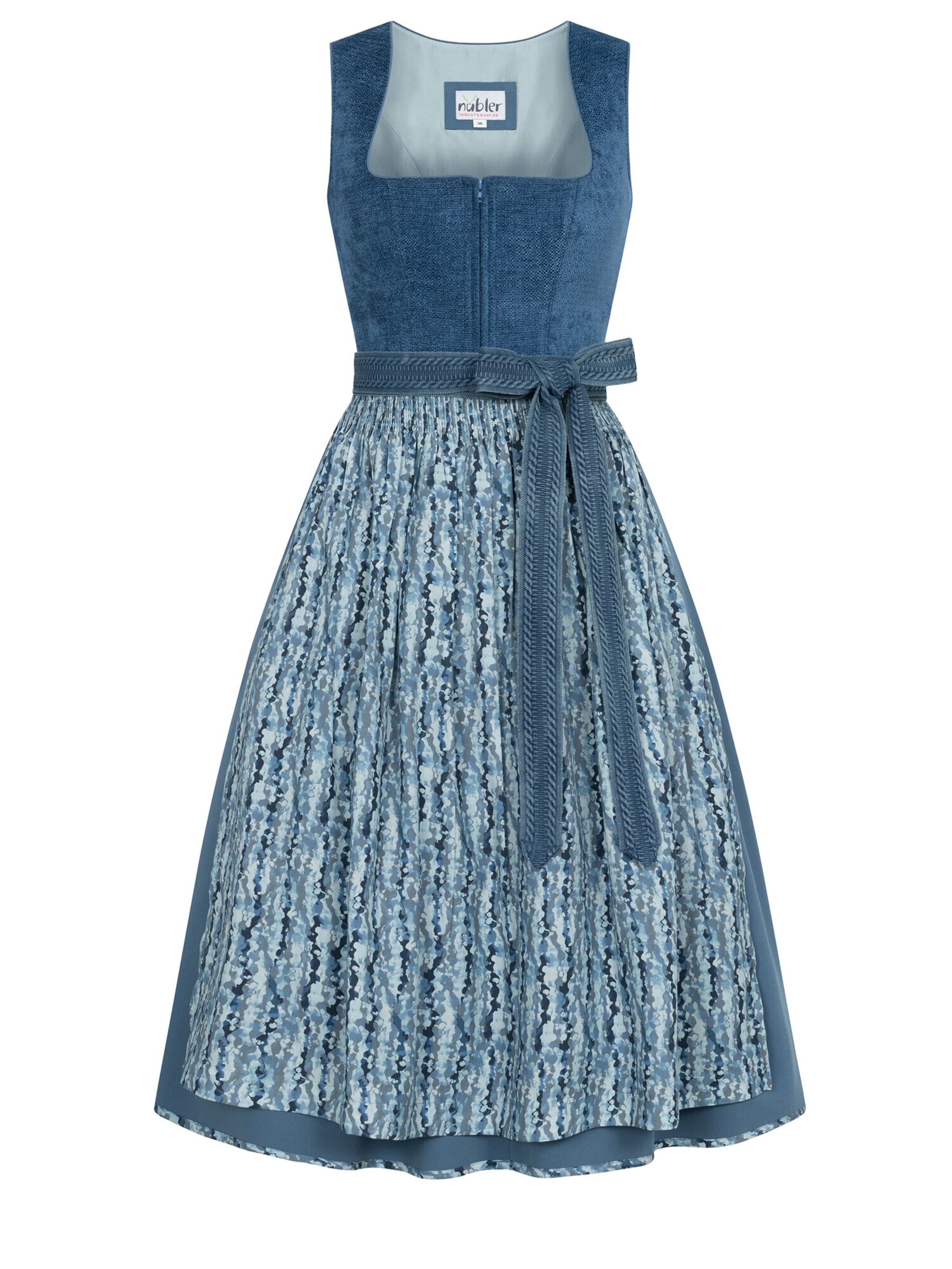 Trachtenhof Nübler Dirndl 'Midi Dirndl Kalea' in Blue: front