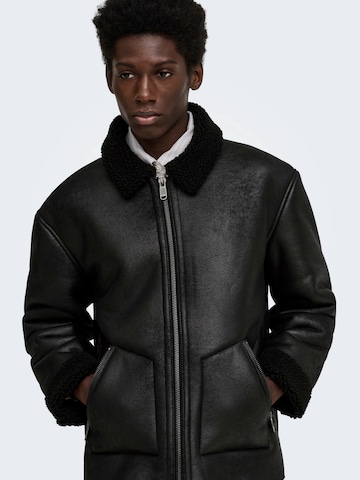 Only & Sons - Chaqueta de entretiempo 'ONSRIKER' en negro: frente