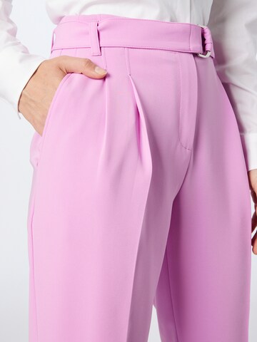 BOSS Tapered Pleat-front trousers 'Tapia' in Pink