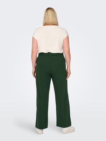 ONLY Carmakoma Wide leg Pleat-Front Pants in Green