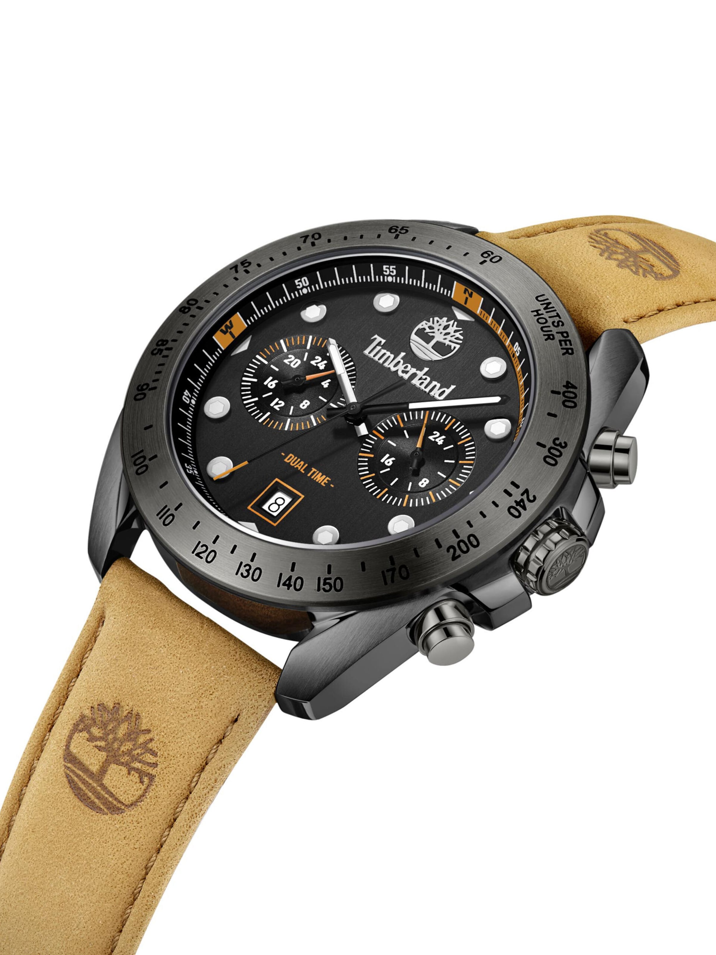 TIMBERLAND Analoog horloge 'Carrigan' in Bruin