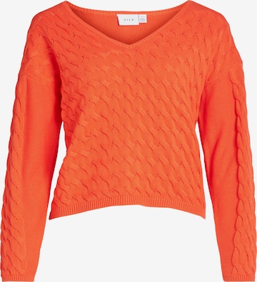 VILA Sweater 'CHAO' in Orange: front