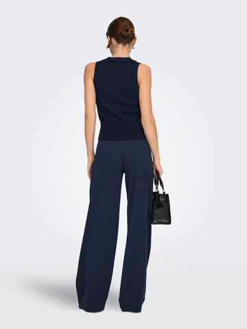 JDY Wide leg Bandplooibroek 'JDYLOUISVILLE' in Blauw