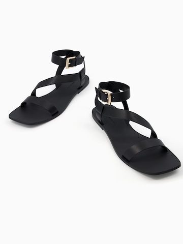 Bershka Sandals in Black