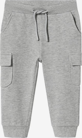 MANGO KIDS Tapered Pants 'Fabian' in Grey: front