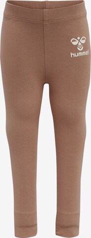 Hummel Skinny Leggings in Brown: front