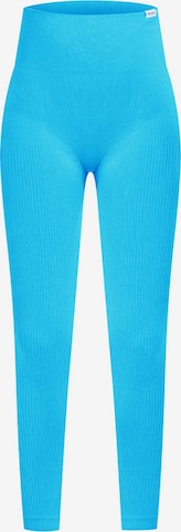 Smilodox Skinny Workout Pants ' Amaze ' in Blue: front