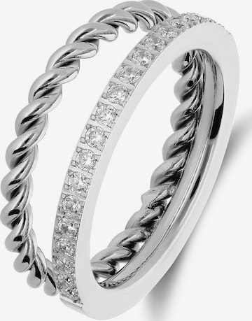 Bague Lucardi en argent : devant