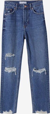 Bershka Slimfit Jeans in Blauw: voorkant